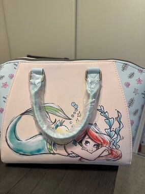 Pastel Pink Mermaid Dome Satchel Bag